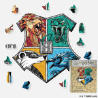 Harry Potter - Hogwarts House Prides Wooden Jigsaw Puzzle - A4 + Wooden Gift Box