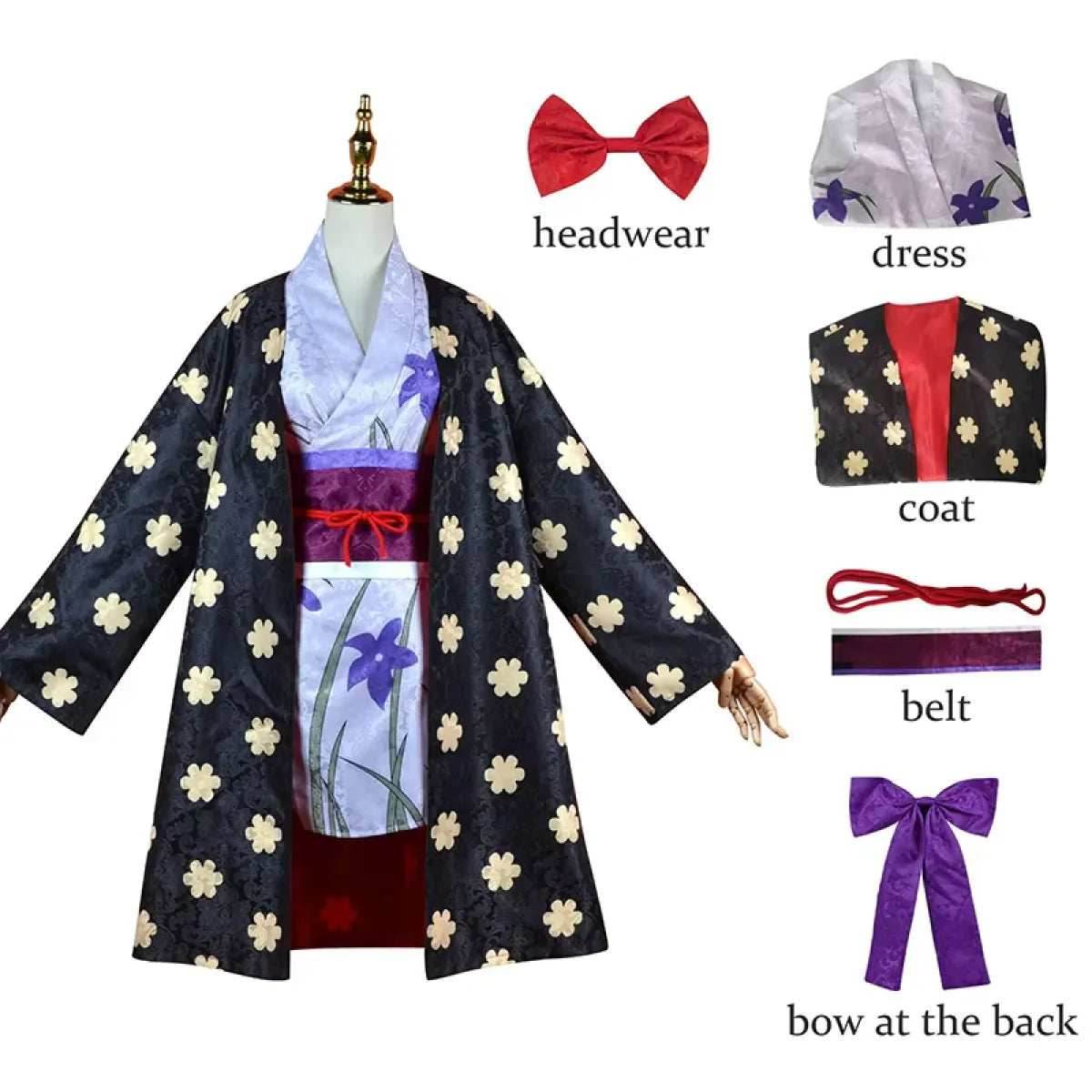 Nico Robin Miss All-Sunday Kimono Costume – One Piece Cosplay - S / Costume Only