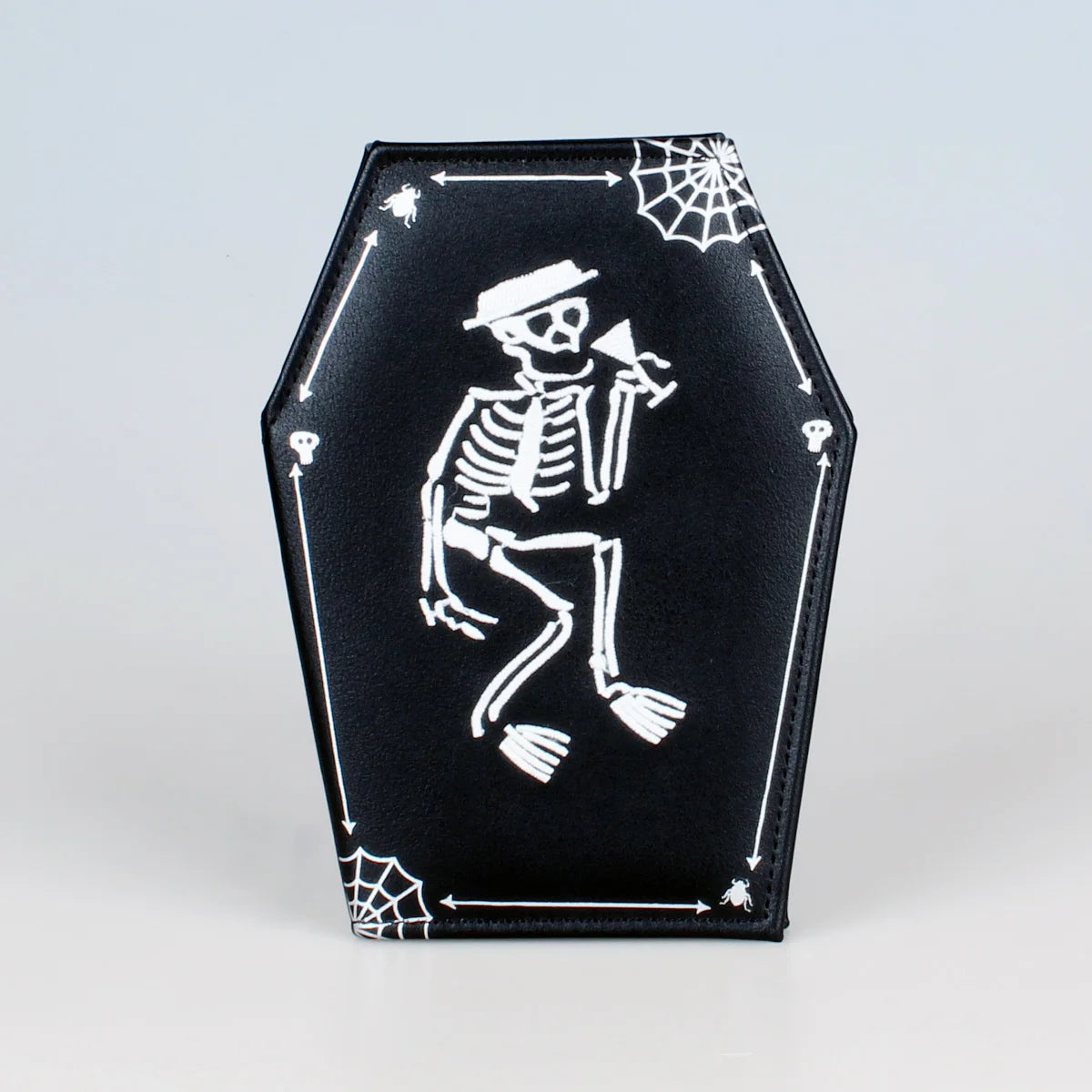 Nightglow Skeleton Wallet, Coffin shaped Zero Wallet, Halloween themed Party  ID Credit Card Holder