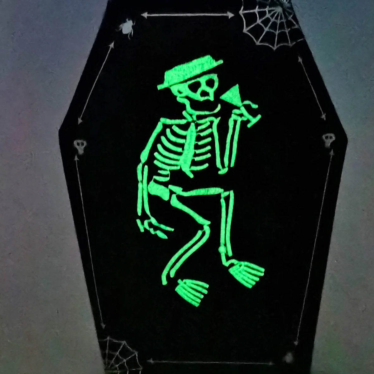 Nightglow Skeleton Wallet, Coffin shaped Zero Wallet, Halloween themed Party  ID Credit Card Holder