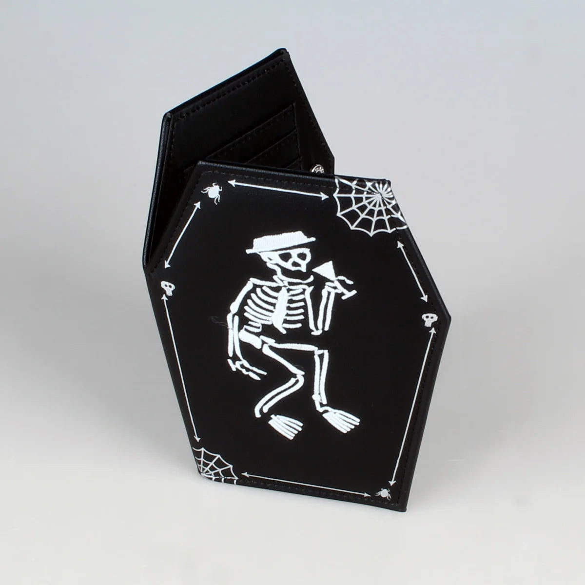 Nightglow Skeleton Wallet, Coffin shaped Zero Wallet, Halloween themed Party  ID Credit Card Holder