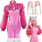 Nikki Alice Cosplay Costume – Pink Bodysuit, Jacket, Wig & Ears Set - Costume Only / S