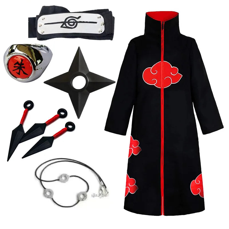 Ninja Hokage cosplay costume Uchiha Itachi Akira organization fourth generation cloak