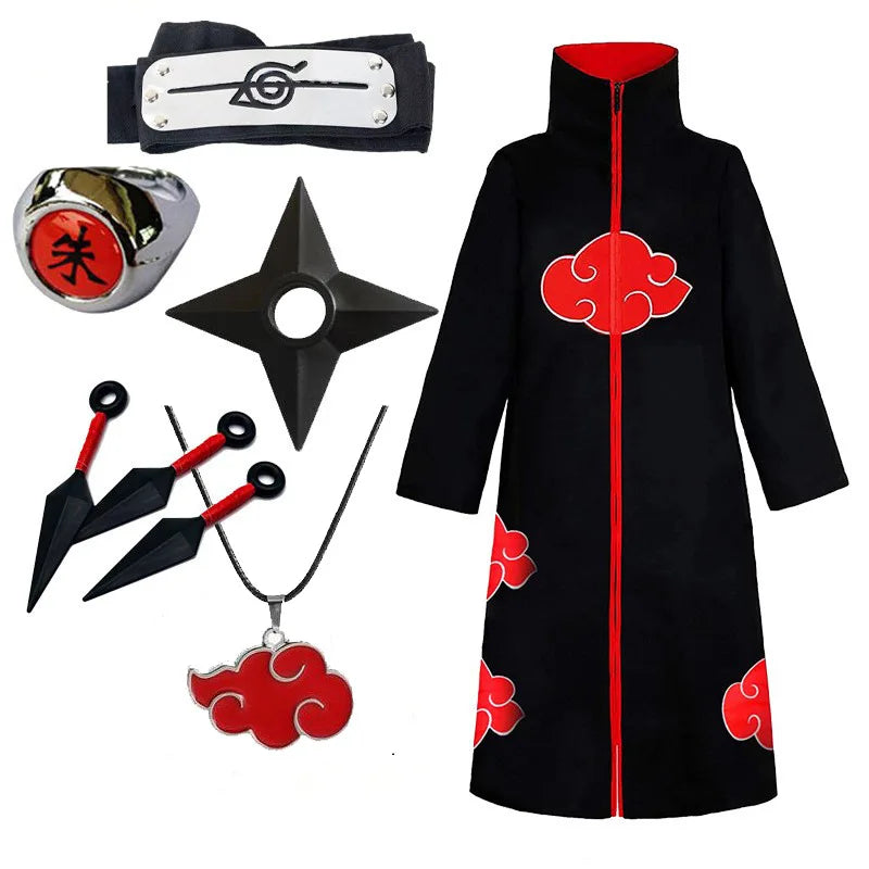 Ninja Hokage cosplay costume Uchiha Itachi Akira organization fourth generation cloak