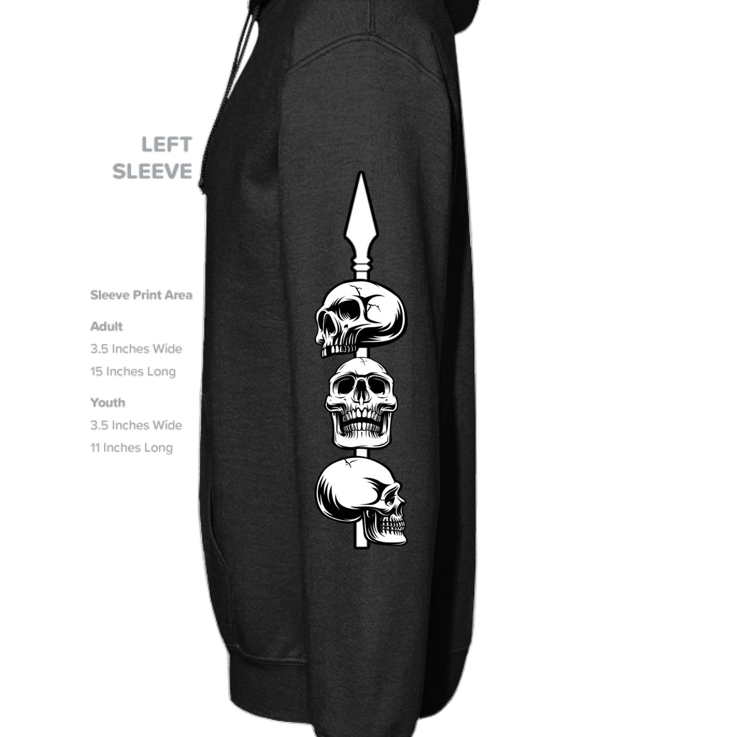 Grave Digs Rockabilly Punk Bat Unisex Hoodie - BLACK / XS