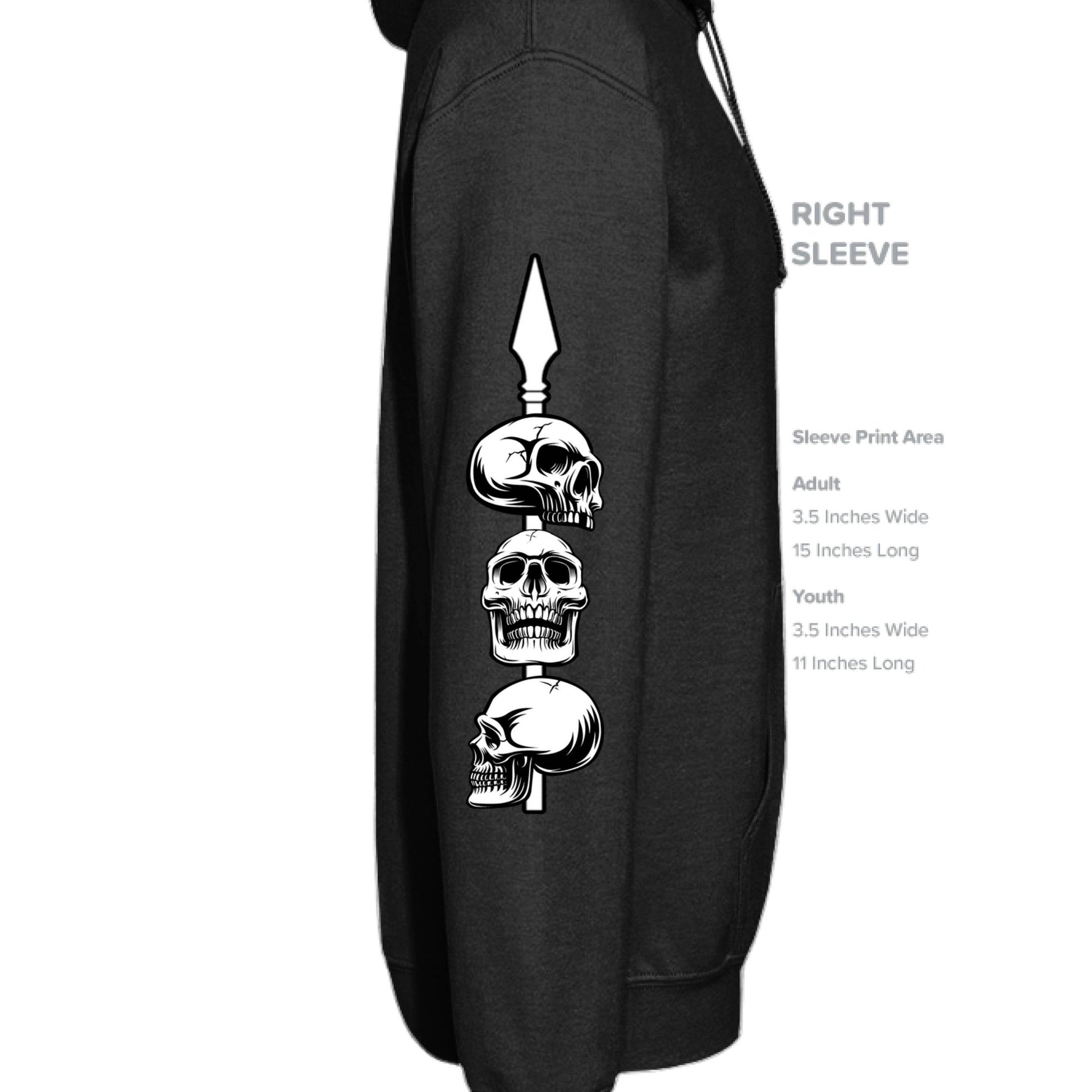 Grave Digs Rockabilly Punk Bat Unisex Hoodie - BLACK / XS
