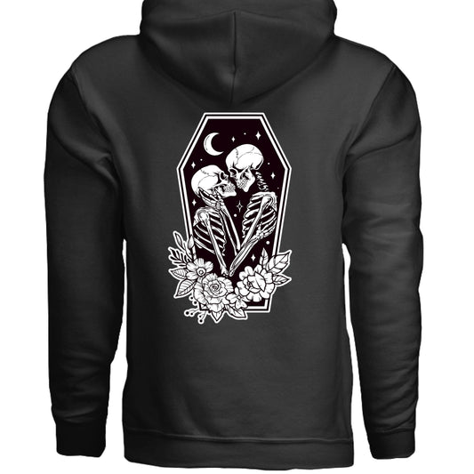 Grave Digs Eternal Lovers Coffin Unisex Hoodie - BLACK / XS