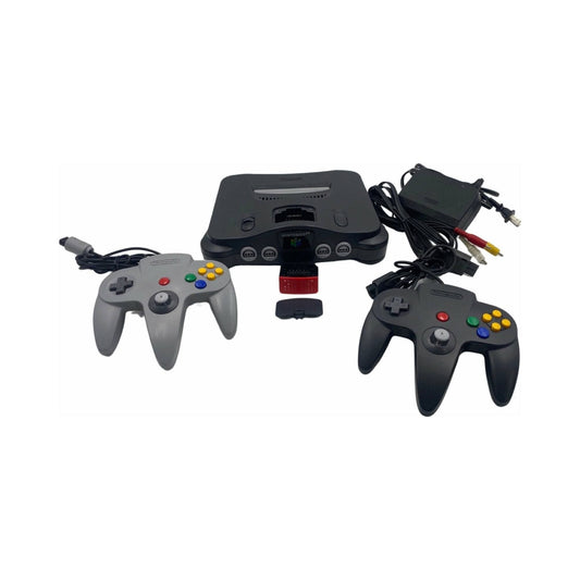 Nintendo 64 with Expansion Memory Pak & 2 Original Controllers