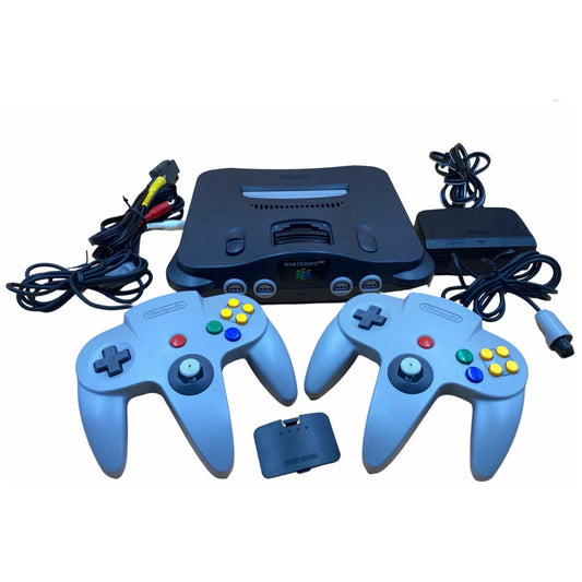 Nintendo 64 with Jumper Pak & 2 OEM N64 Controllers