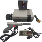 Nintendo NES Action Set Console & Game - Grey Gun Controller & 2 Controllers - Good Condition
