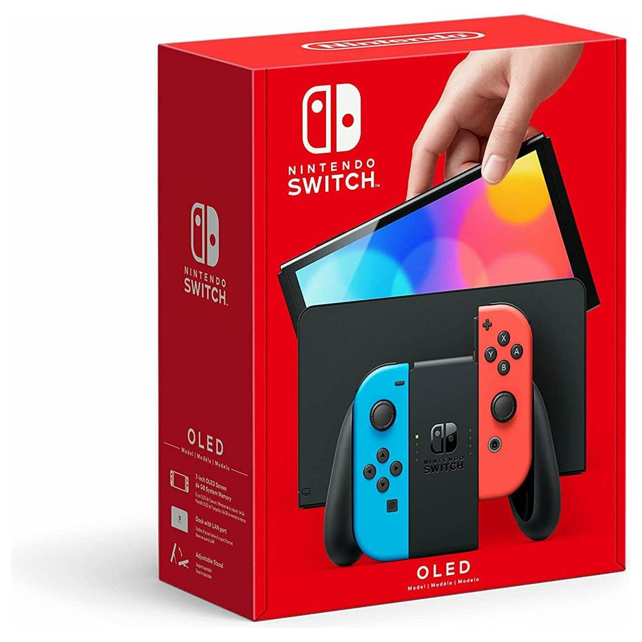 Nintendo Switch OLED With Blue And Red Joy-Con Nintendo Switch