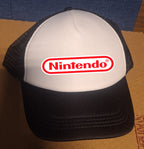 Adjustable Trucker Baseball Cap Featuring Nintendo NES Retro Video Game Logo