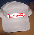 Adjustable Trucker Baseball Cap Featuring Nintendo NES Retro Video Game Logo