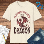 No Damsel In Distress Dragon Feminism Shirt - Natural / S