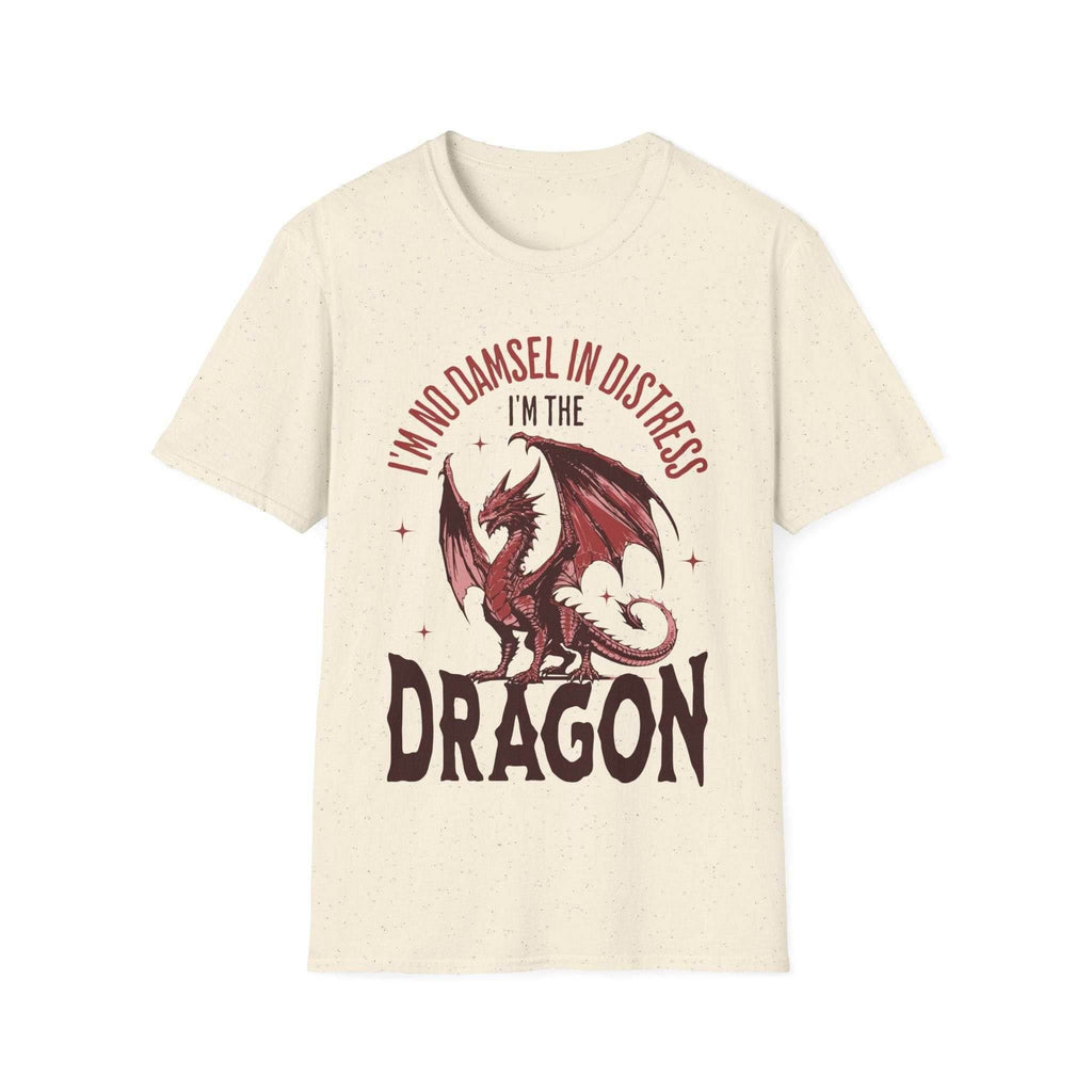 No Damsel In Distress Dragon Feminism Shirt - Natural / S