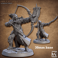 Noble Alfar Knight: Sculpt B (Male High Elf Ranger / Bannerman) - No Helmet / Bow (w/ Quiver on Back)