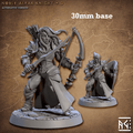 Noble Alfar Knight: Sculpt D (Female High Elf Ranger / Knight) - No Helmet / Bow