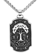 Vikings Valkyrie and Yggdrasil Pendant Necklace - 