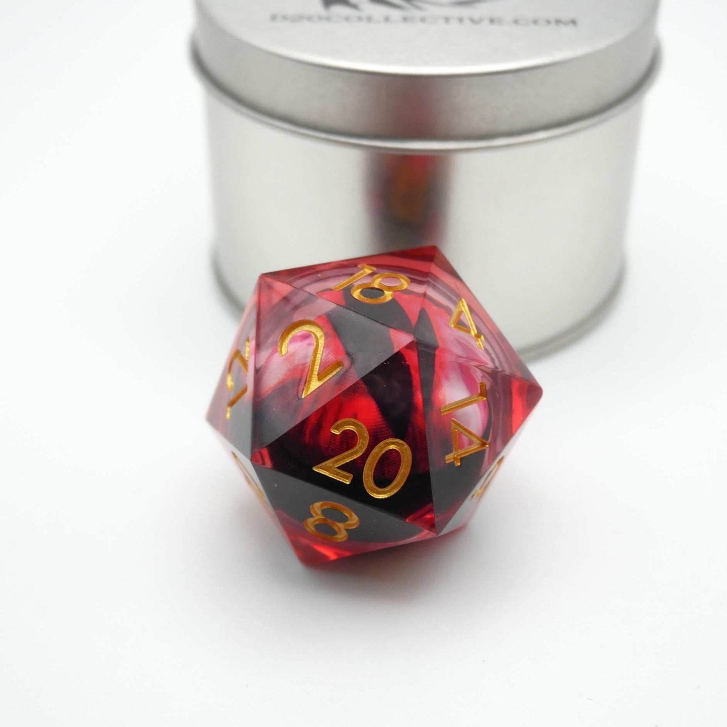 Nosferatu's Eye - Giant D20 Moving Eye DnD Dice | Acrylic RPG Gaming Dice - 50mm Super Chonk