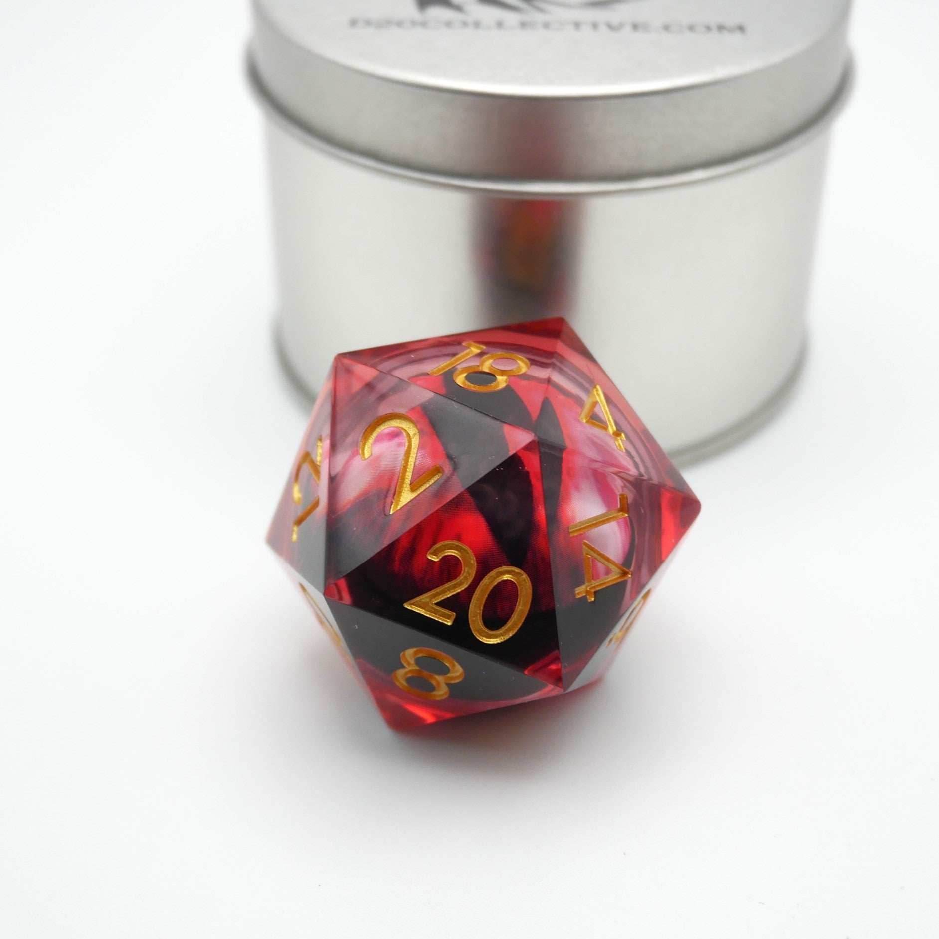 Nosferatu's Eye - Giant D20 Moving Eye DnD Dice | Acrylic RPG Gaming Dice - 50mm Super Chonk