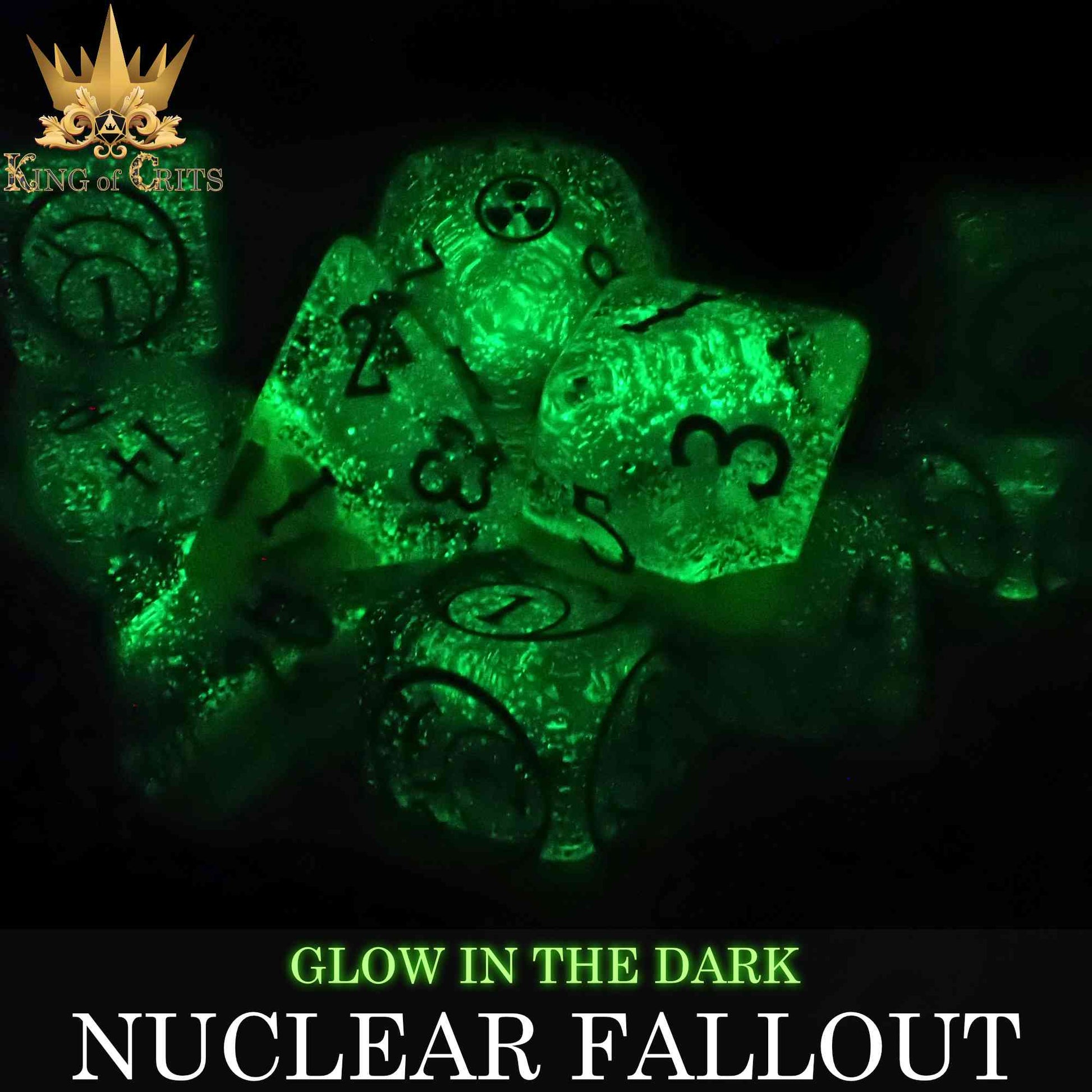 Nuclear Fallout 11 Dice Set (Glow)