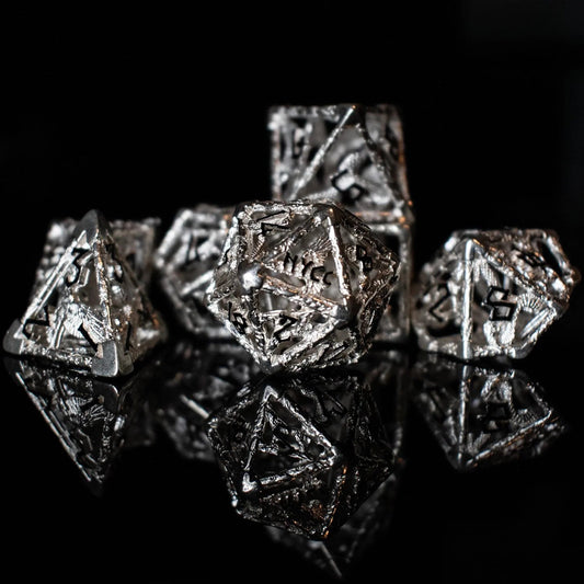 NYCC Exclusive Sterling Silver Dice Set - Black