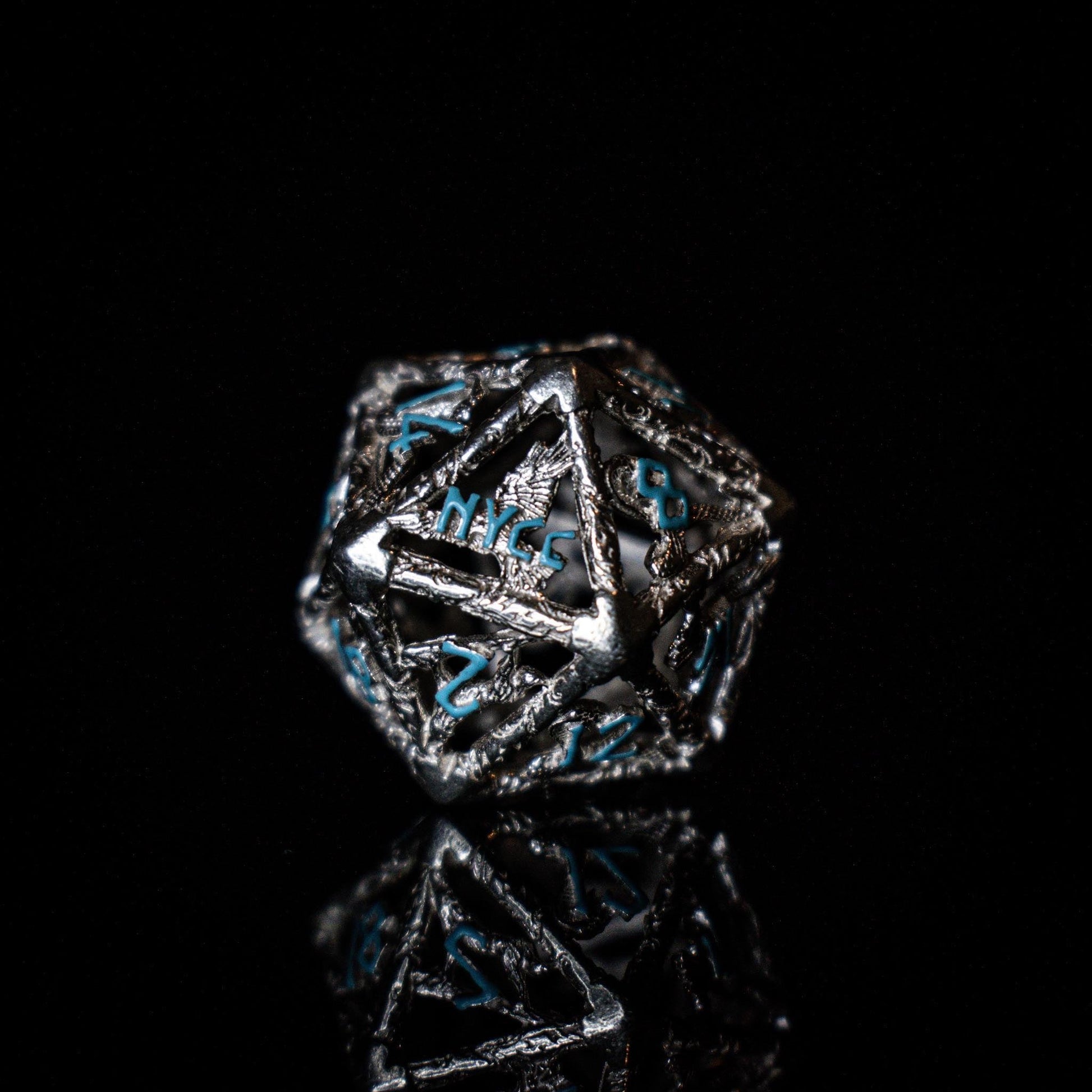 NYCC Exclusive Sterling Silver Dice Set - Blue