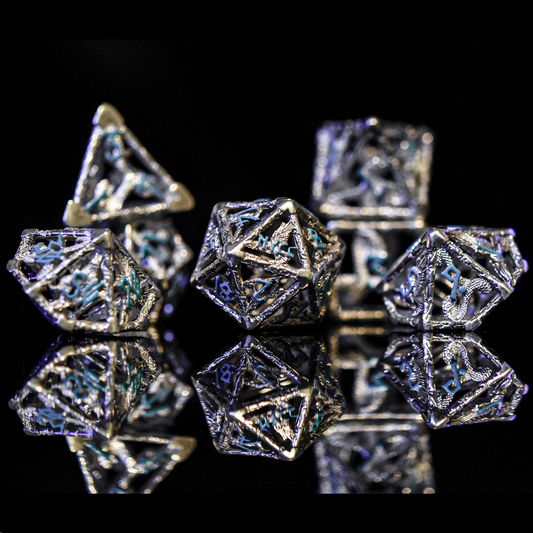 NYCC Exclusive Sterling Silver Dice Set - Blue