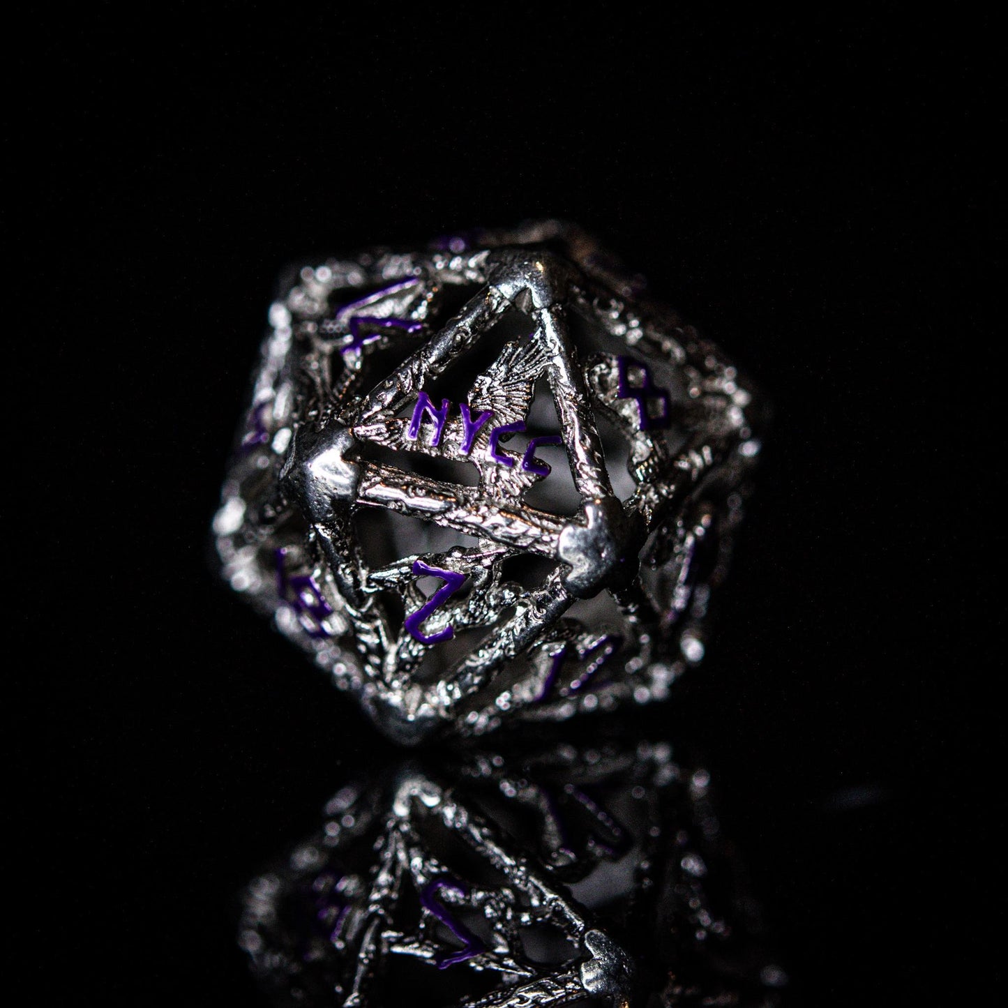 NYCC Exclusive Sterling Silver Dice Set - Purple