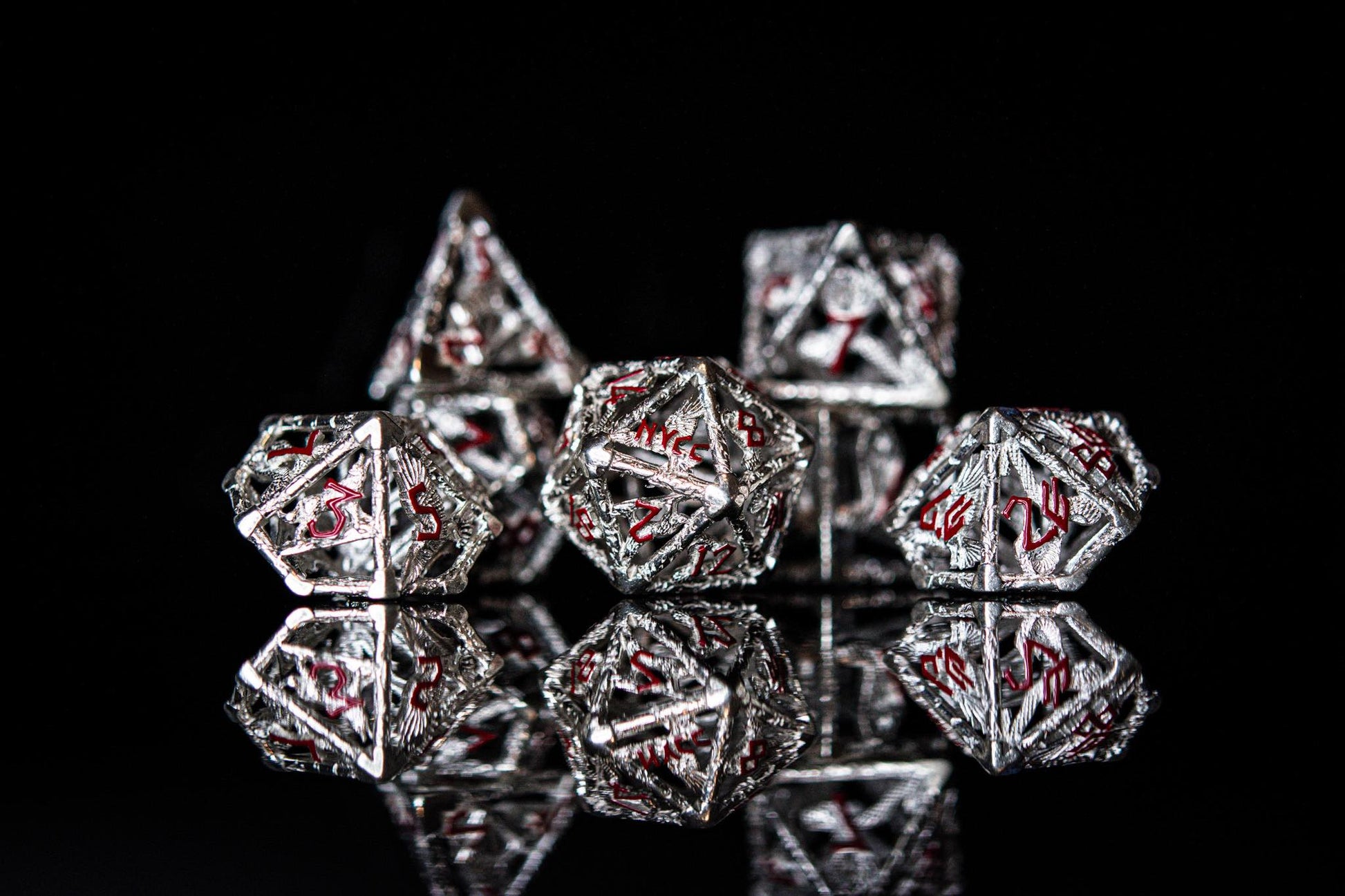 NYCC Exclusive Sterling Silver Dice Set - Red