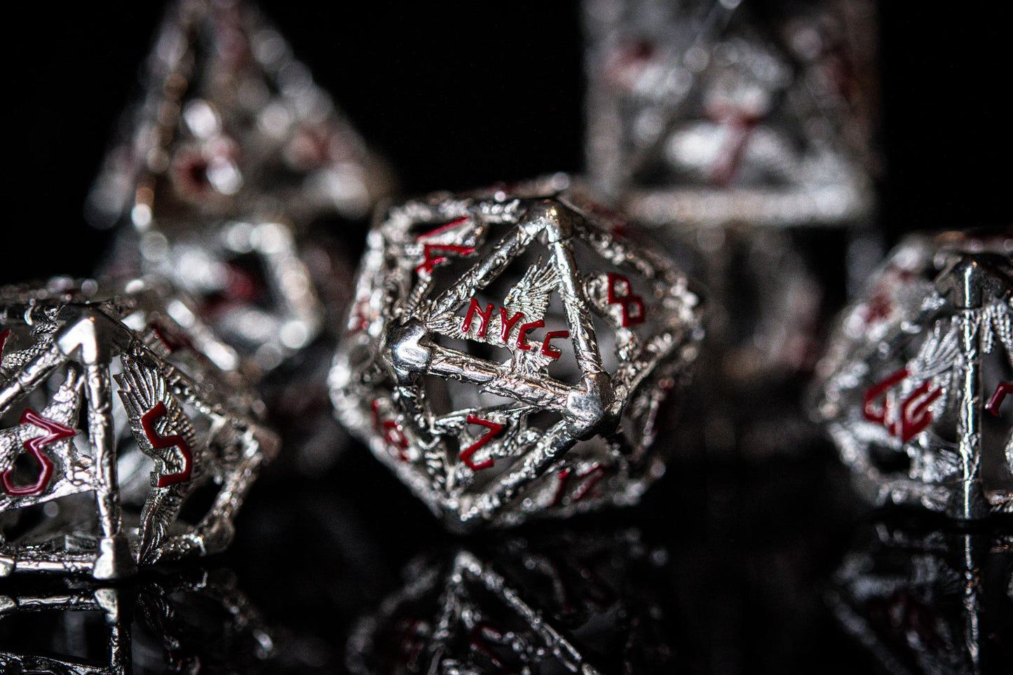 NYCC Exclusive Sterling Silver Dice Set - Red