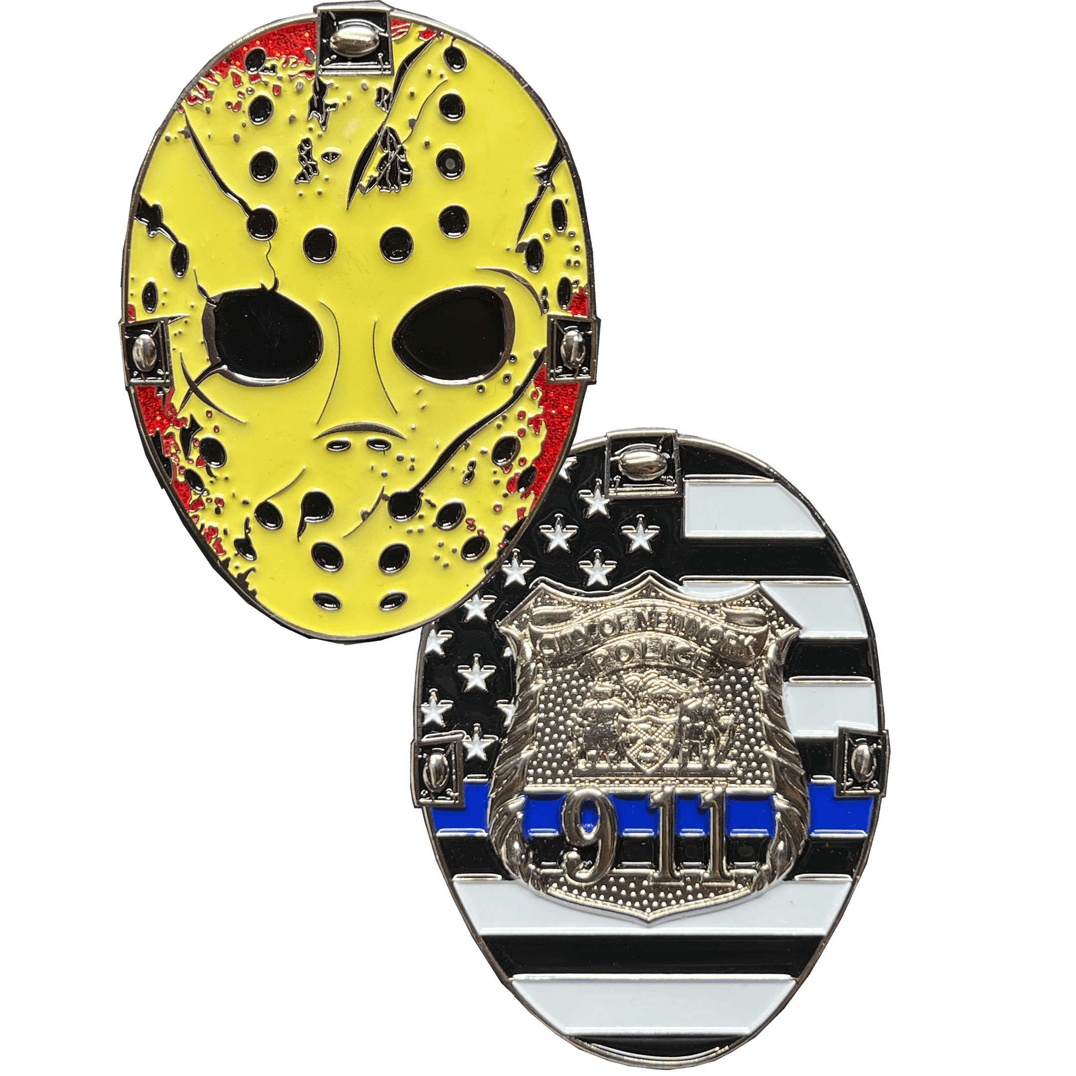 EL11-006 New York City Police Officer Jason Voorhees Challenge Coin Friday the 13th Movie Poster NYPD - 