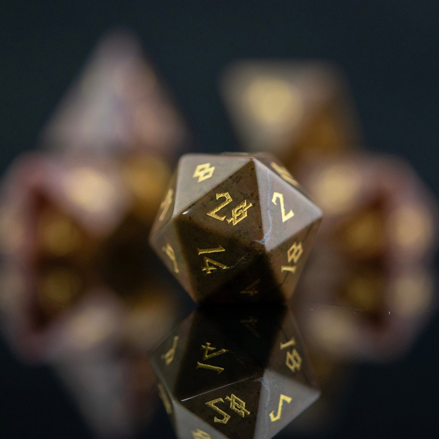 Ocean Jasper Stone Dice Set