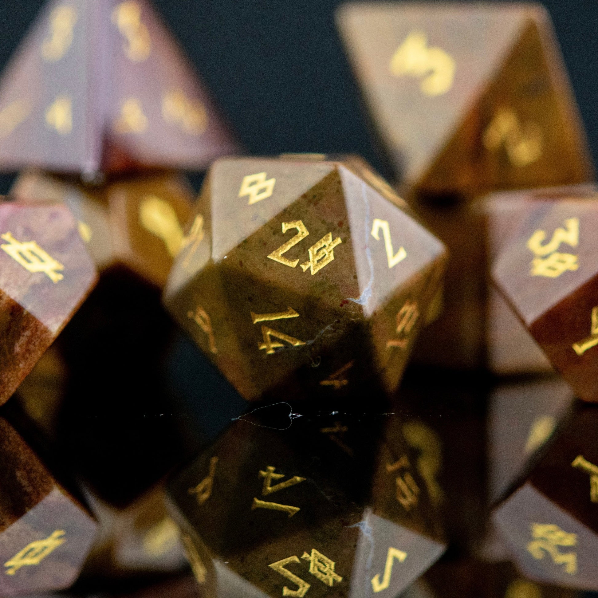 Ocean Jasper Stone Dice Set