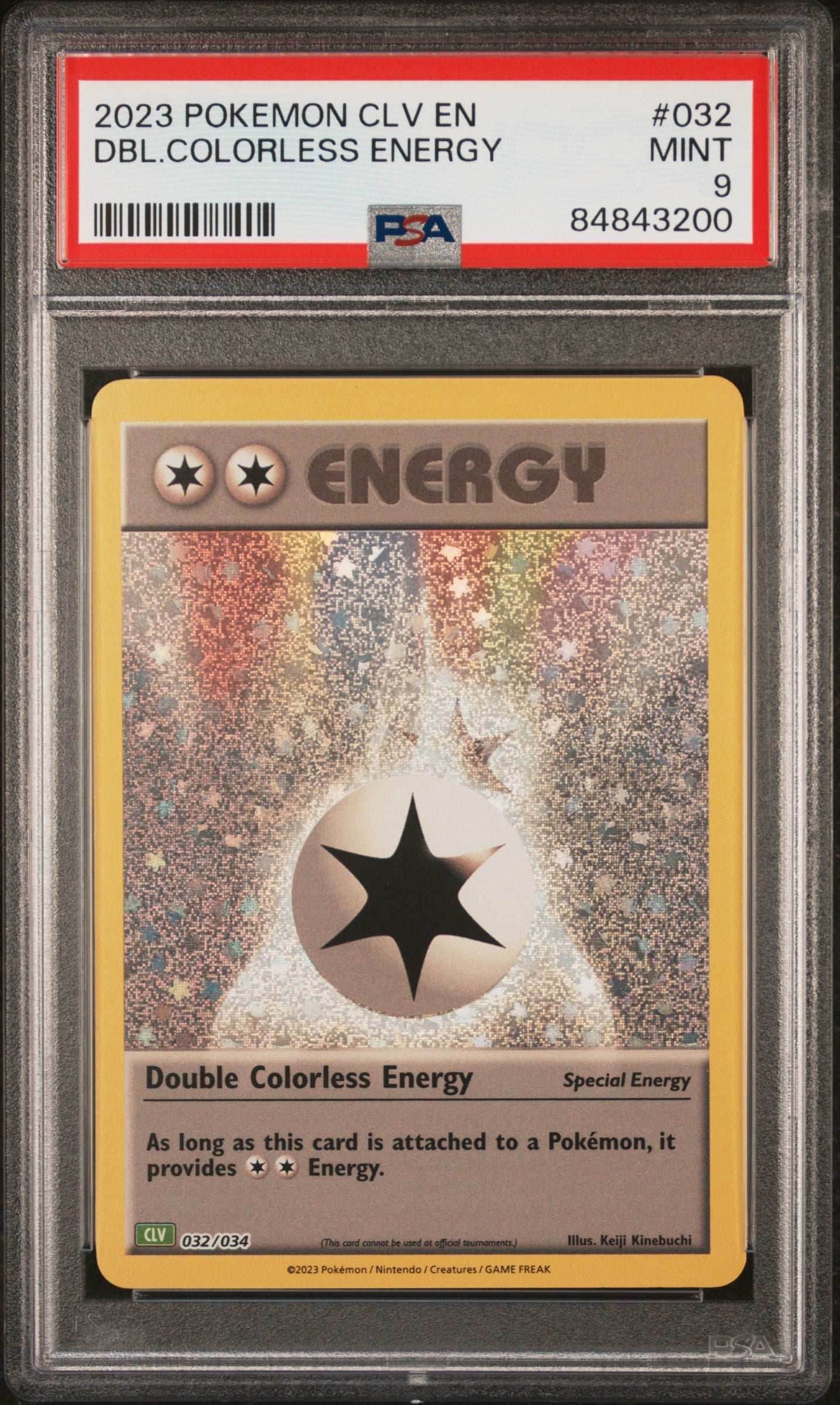 2023 POKEMON CLASSIC VENUSAUR & LUGIA ex DECK DBL.COLORLESS ENERGY #32 PSA 9 - 