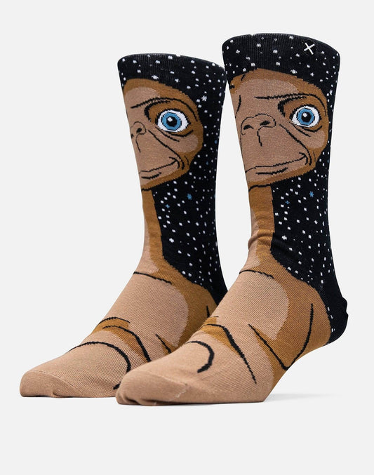 Men's Odd Sox E.T. Crew Socks - Brown / U.S. Men's 6-13