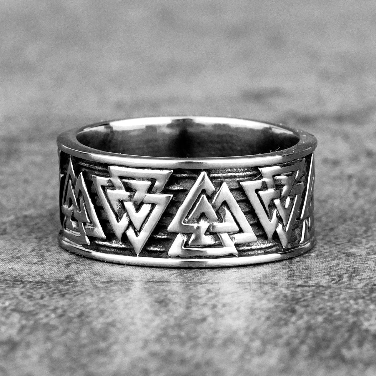 Odin's Valknut Steel Men's Viking Ring