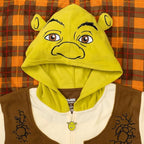 Officially Licensed Shrek Adult Unisex Halloween Cosplay Costume Fleece Jumpsuit