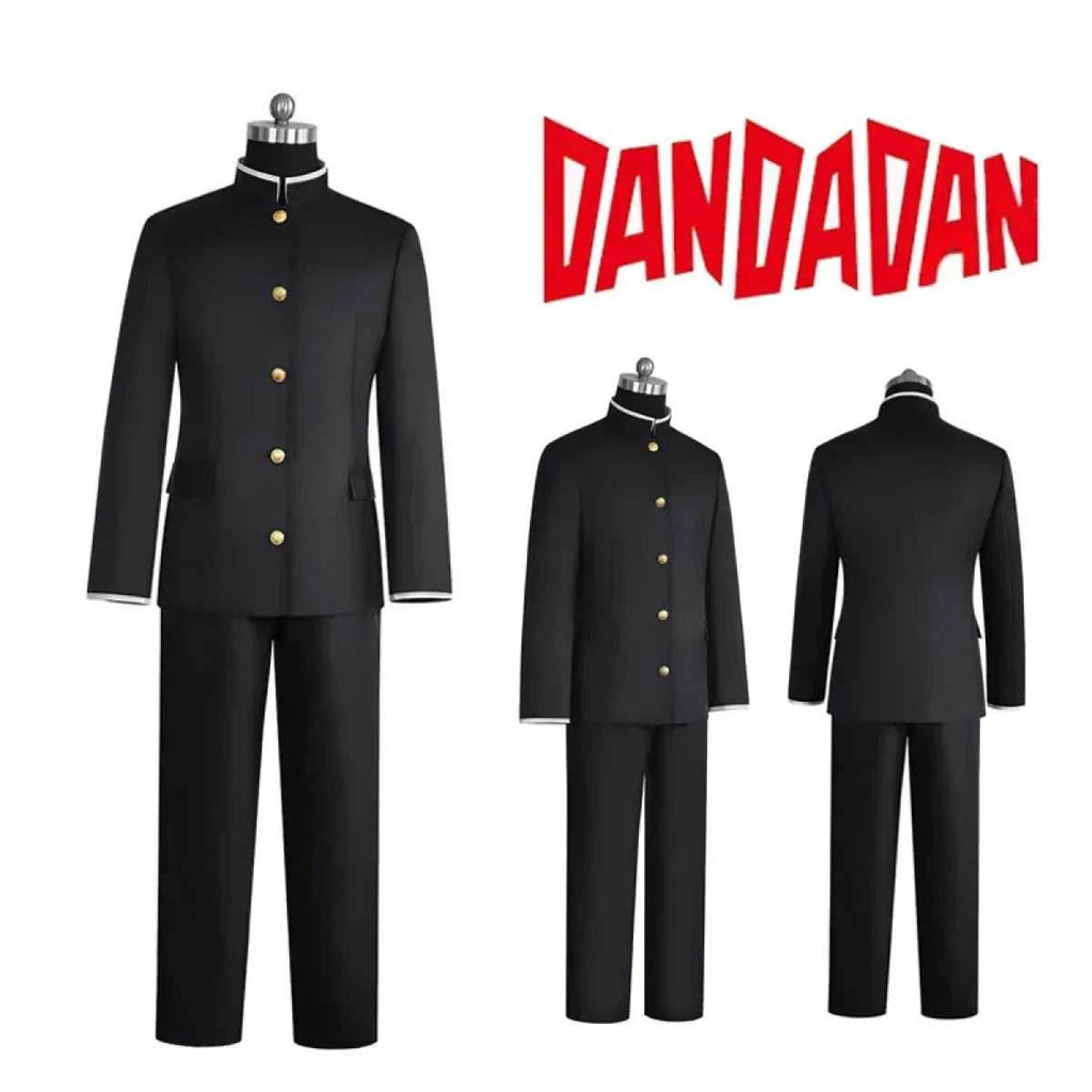 Ken Takakura Cosplay Costume – Dandadan School Uniform with Glasses - S / Wig Only(one size)