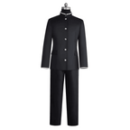 Ken Takakura Cosplay Costume – Dandadan School Uniform with Glasses - S / Wig Only(one size)