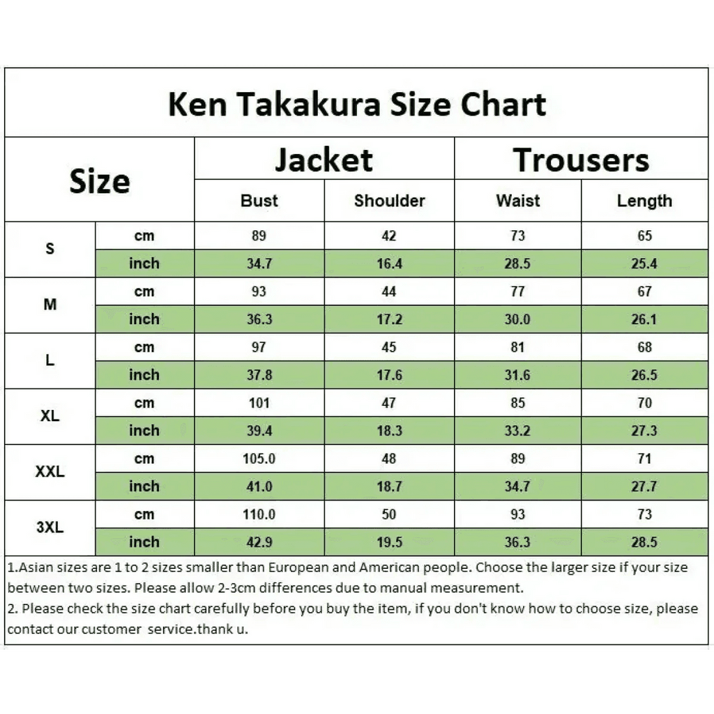 Ken Takakura Cosplay Costume – Dandadan School Uniform with Glasses - S / Wig Only(one size)