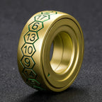 Cool Metal Fingertip Spinning D20 Dice Ring