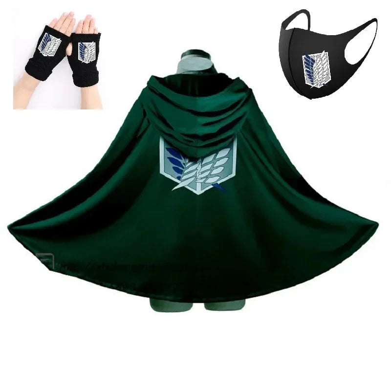 On Sale Anime Attack on Titan Cloak Shingeki No Kyojin Scouting Legion Aren / Levi Capes Cosplay Costume