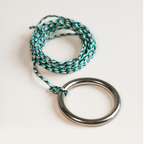 One of a Kind Blue Pearl Epoxy Resin Live-Edge Wood Hook and Ring Toss Game