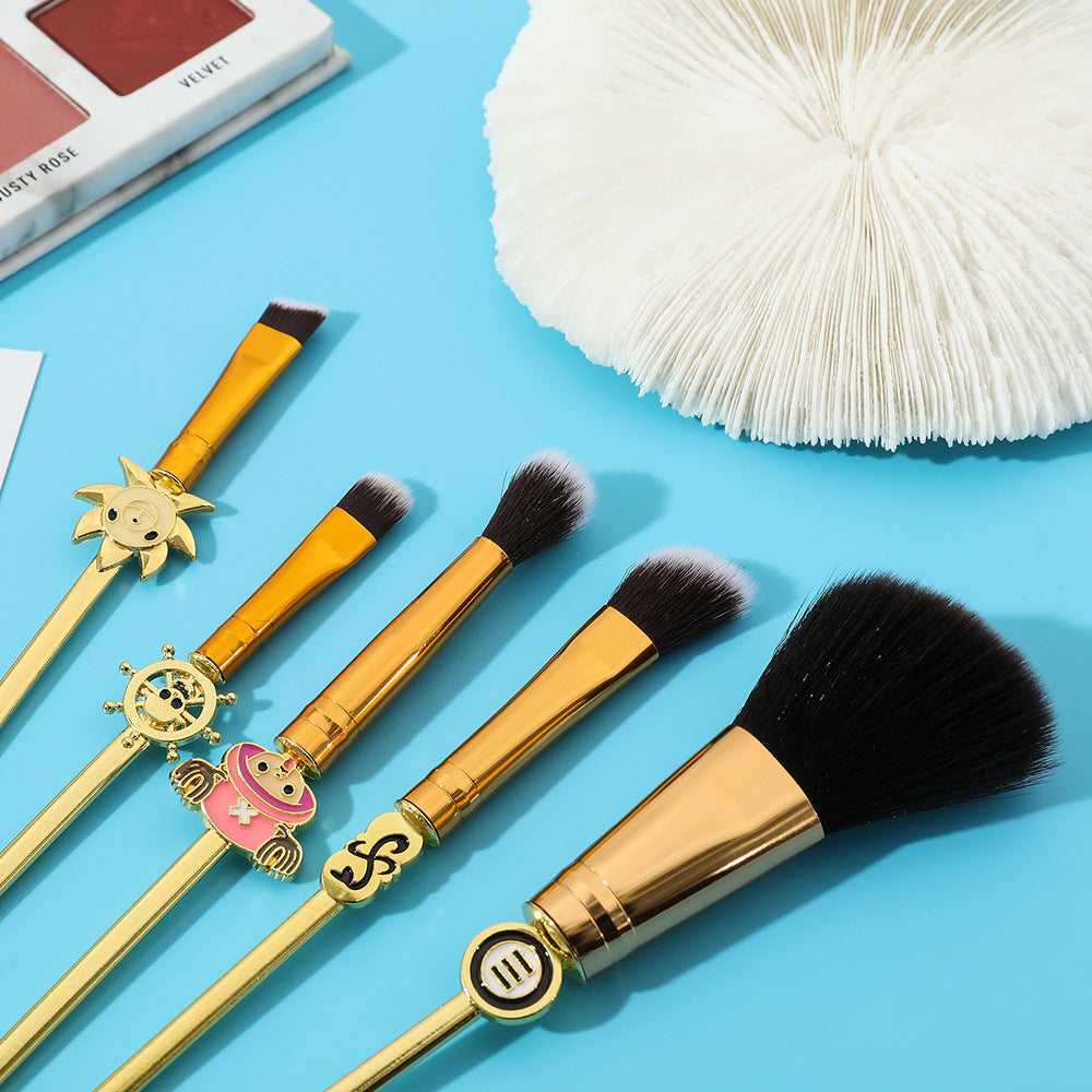 One Piece Anime Surrounding Luffy Chopper Skull Cool Loose Powder Brush Eye Shadow Brush Makeup Brush Tool Set