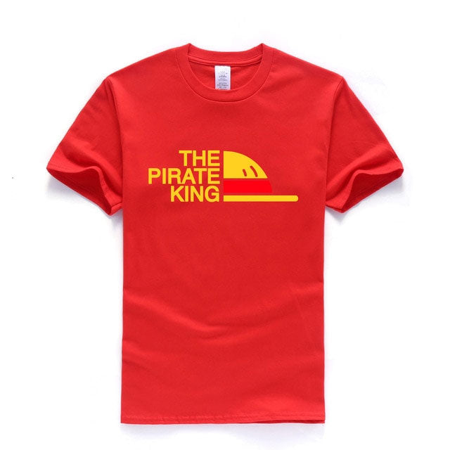 One Piece T Shirt Men The Pirate King T Shirt Mens Luffy Tshirt Summer Tees Japanese Anime Cotton Short Sleeve