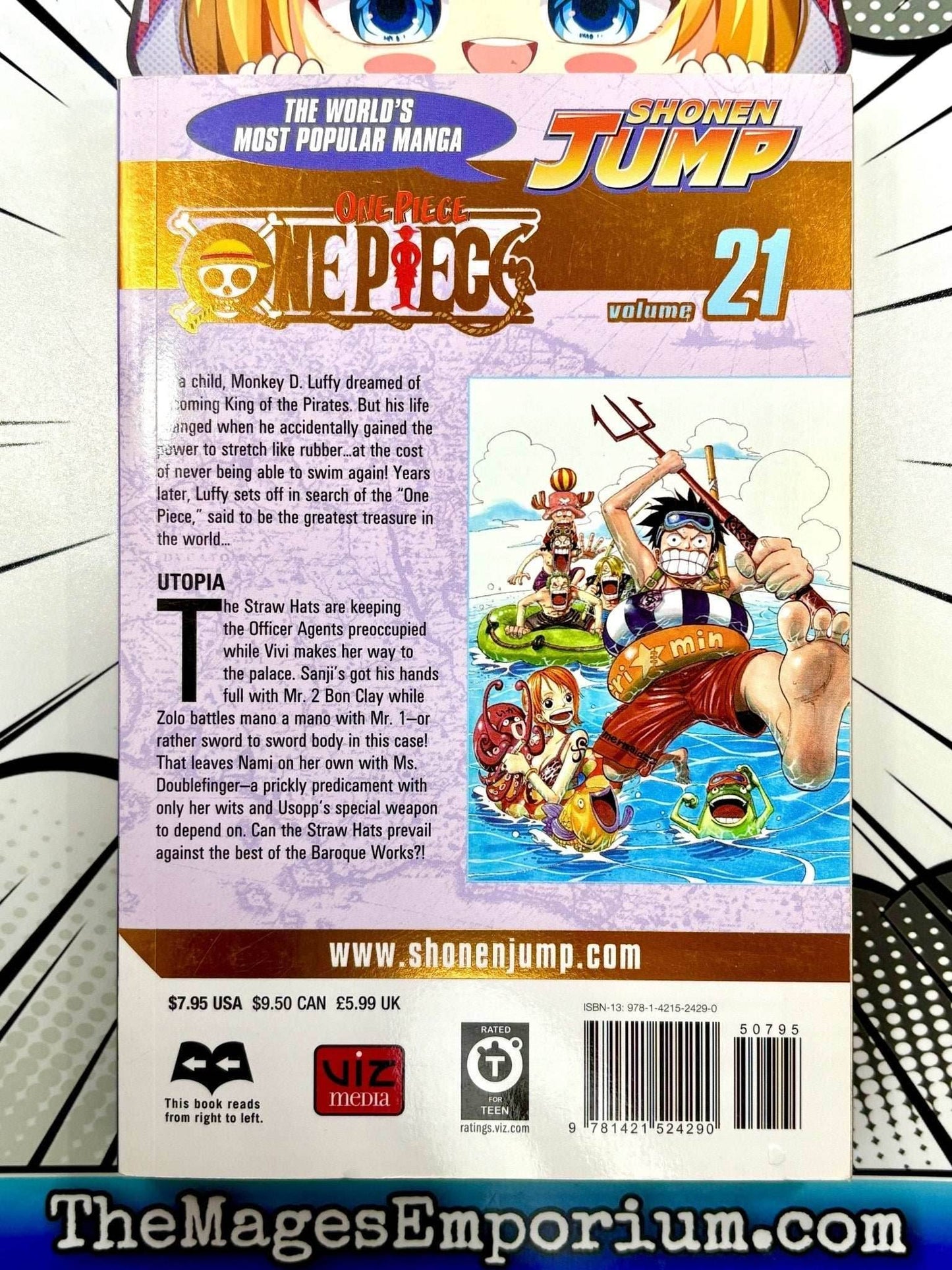 One Piece Vol 21 Gold Foil - 