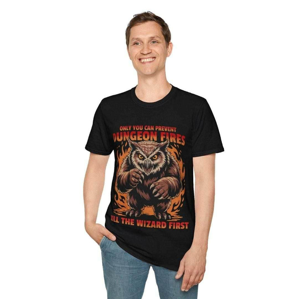 Only You Can Prevent Dungeon Fires Funny D&D T-shirt - Black / S