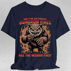 Only You Can Prevent Dungeon Fires Funny D&D T-shirt - Navy / S