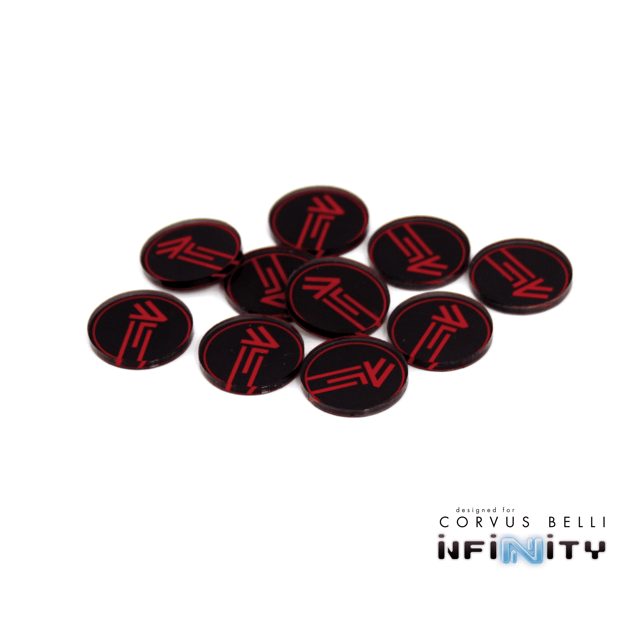 Full Color Infinity Faction Markers, 25mm (Bag of 10) - Onyx Contact Force / 25mm